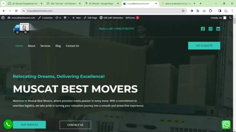 Our New Muscat Best Movers Website